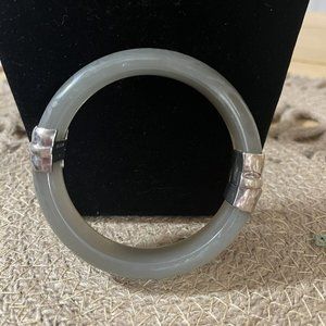 Silpada 925 Sterling Silber and Resin Scroll Patterned Bangel Bracelet : B2186